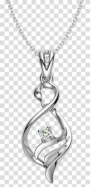 Silver swan pendant
