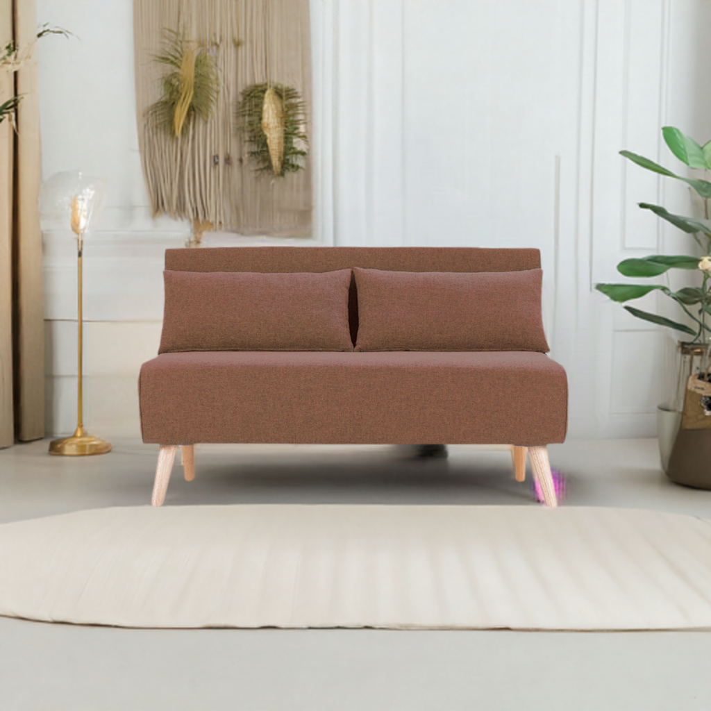 Sarantino 2-Seater Adjustable Sofa Bed Lounge Faux Velvet
