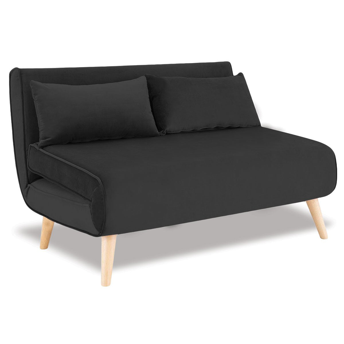 Sarantino 2-Seater Adjustable Sofa Bed Lounge Faux Velvet