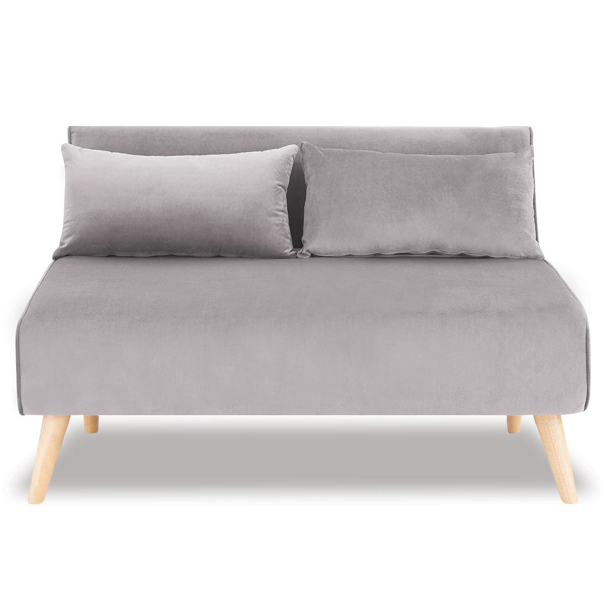 Sarantino 2-Seater Adjustable Sofa Bed Lounge Faux Velvet