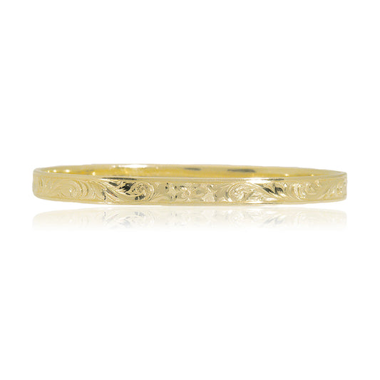 Old English 6mm Flat Bracelet 18K Pink Gold