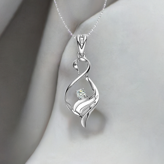 Silver swan pendant